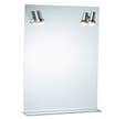 Miroir lumineux pour lampes fluocompactes 79 x 58,5 cm Linnes