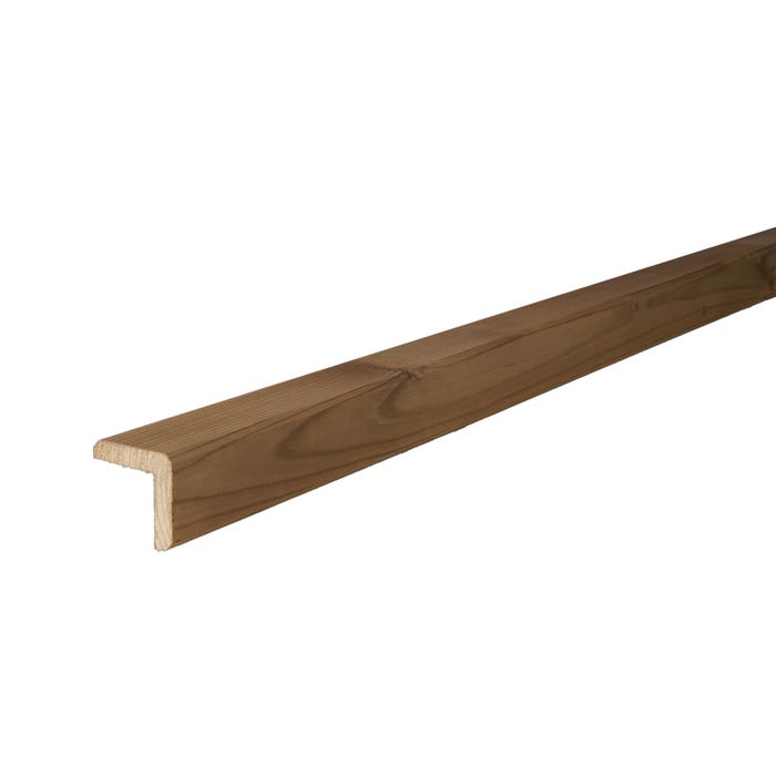 Angle sortant bardage sapin du nord classe 3 marron 60 x 60 mm Long.3 m - SOTRINBOIS 0