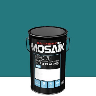 Peinture intérieure mat bleu pop teintée en machine 4L HPO - MOSAIK 1