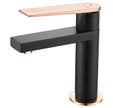 Mitigeur Lavabo Bas Noir Or Rose "Allure"