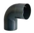 Coude PVC ardoise 87°30 Diam.80 mm