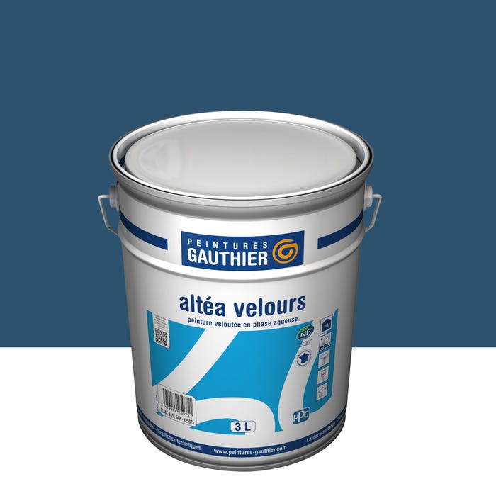 Peinture intérieure velours bleu vernois teintée en machine 3 L Altea - GAUTHIER 1