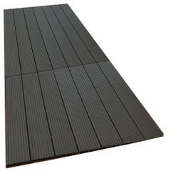 Lame de terrasse composite noire 21 x 138 mm Long. 2,4 m 0