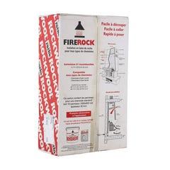 Panneau de laine de roche Firerock pour cheminée kraft L.100 x l.60 cm Ep.30 mm - ROCKWOOL