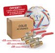 PACK 40 VANNES A SPHERE Mâle - Mâle 15 vannes 15/21 - 15 vannes 20/27 -10 vannes 26/34 + BALLON ADIDAS OFFERT