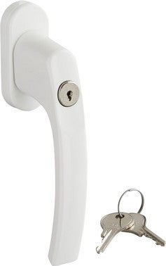 poignee a cle oscillo battant alu blanc bricoman