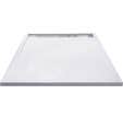 Receveur extra plat à poser ou à encastrer écoulement caniveau en résine blanc l.100 x L.80 cm