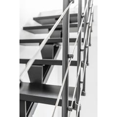 Escalier droit gris/wengé noir MAS 1.4 050 inox Larg.85 cm 7