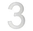 CHIFFRE 3 H.76MM INOX - ADHESIF