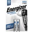Pack 2 piles lithium aaa/lr3 energizer