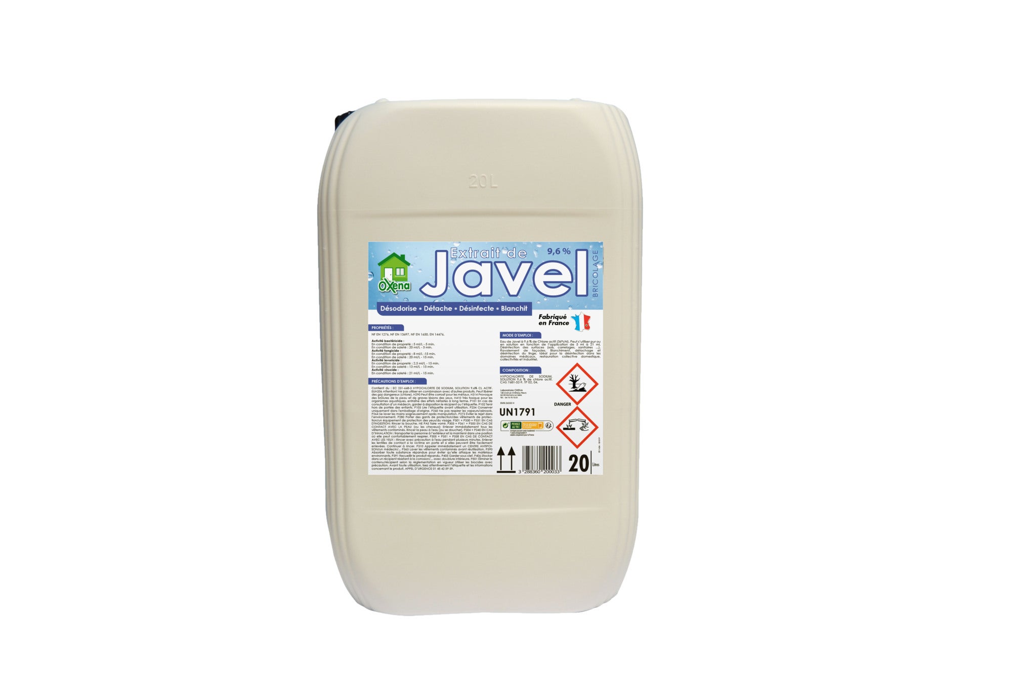 EAU DE JAVEL 9,6% 20L Bricoman