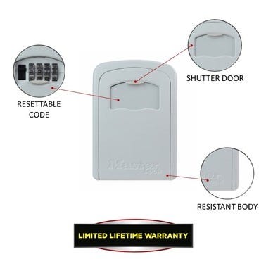 Boîte à clés sécurisée murale blanc format M Select Access Master Lock 4