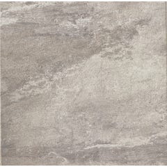 Carrelage sol extérieur effet pierre l.45 x L.45 cm - Vesuvio Acier