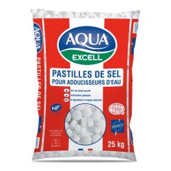 Pastille de sel pour adoucisseur 25 kg -  AQUA EXCELL 1