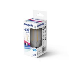 Ampoule fil transparent E27  A60 4000K 470Lm
