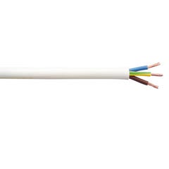 Cable électrique HO5VVF 3G 4 mm² blanc au mètre 1