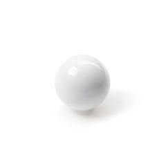 Bouton boule abs blanc brillant d28 mm