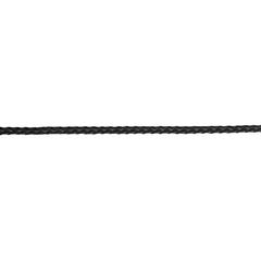Corde tressée polypropylène noir, résistance rupture indicative 100kg, diamètre 2,8mm 0