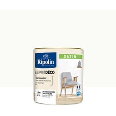 Peinture intérieure multi-supports acrylique satin teintéé en machine blanc davos CH2 0052 0,5 L Esprit déco - RIPOLIN 1