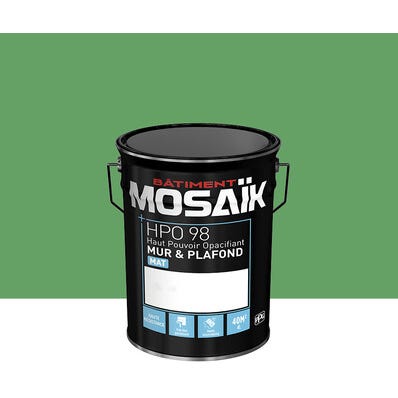 Peinture intérieure mat vert acropéra teintée en machine 4L HPO - MOSAIK 1