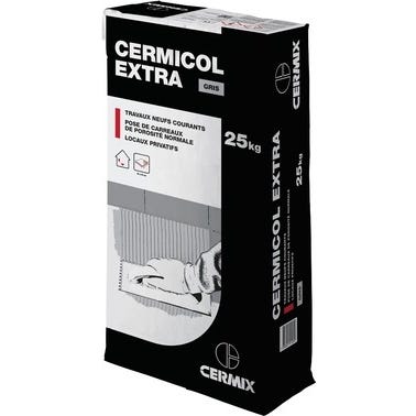 Mortier colle carrelage C1 gris 25 kg Cermicol Extra - CERMIX 0