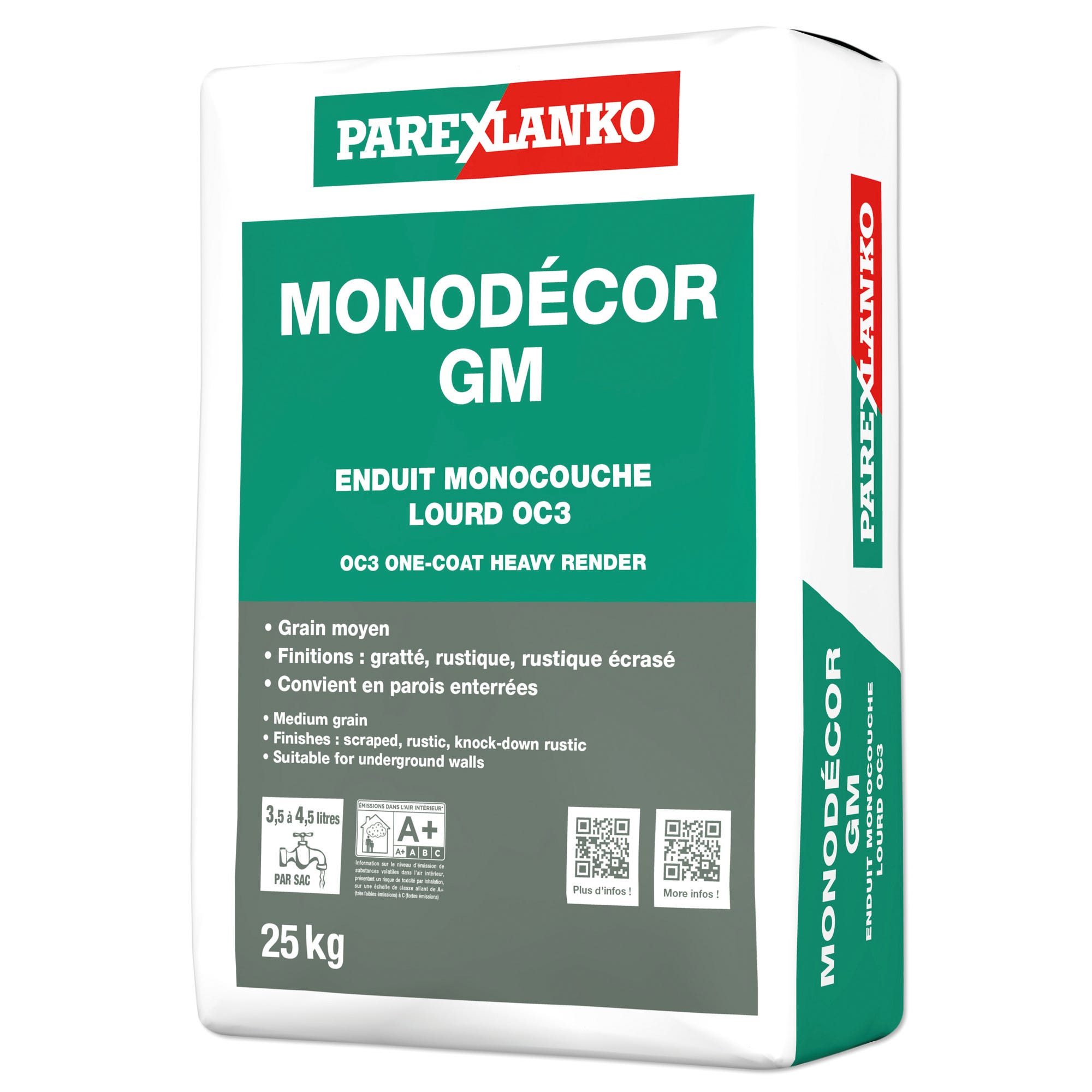 ENDUIT MONO MONODECOR GM J39 25 KG 0
