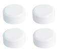 Fixations miroirs rondes blanches Diam.20 mm lot de 4