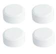 Lot de 4 fixations miroirs rondes blanches diamètre 20 mm