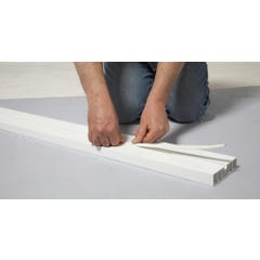 Lisse PVC horizontale blanc avec clé L.2400 x l.120 x Ep.30 mm 1