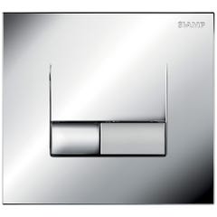 Plaque de commande pour WC suspendu aspect chromé mat Smarty - SIAMP 1