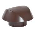 Chapeau de ventilation simple sans moustiquaire marron Diam.125 mm Atemax - NICOLL