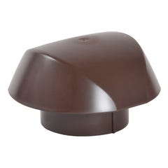 Chapeau de ventilation simple sans moustiquaire marron Diam.125 mm Atemax - NICOLL 0