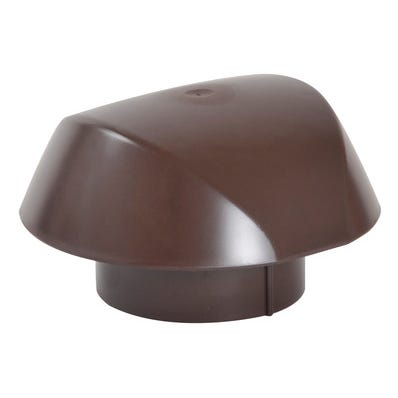 Chapeau de ventilation simple sans moustiquaire marron Diam.125 mm Atemax - NICOLL 0