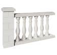 Bloc pilier lisse blanc 30 x 30 cm, Haut 16,7 cm