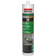 Mastic de rebouchage Soudacryl FF acrylique gris 300 ml - SOUDAL 0