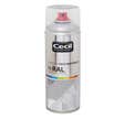 Peinture aérosol tous matériaux int/ext satin gris clair RAL9006 400 ml - CECIL PRO