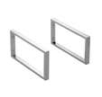 Lot de 2 équettes de fixation en inox