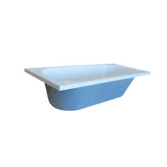 Baignoire rectangulaire blanche L.160 x l.70 cm Easy Bath - BALNEO 1
