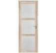 Bloc-porte vitré 3 carreaux epicéa brut poussant gauche H.204 x l.83 cm Argan