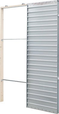 chassis a galandage pour porte coulissante larg 93 cm amortisseur bricoman