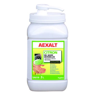 Pompe gel main microbilles citron 3 L - AEXALT 0