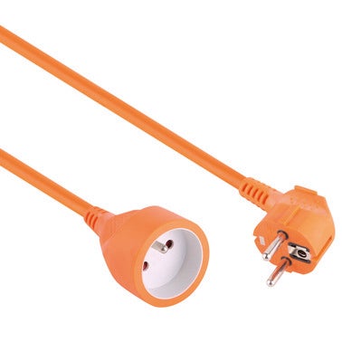 Rallonge électrique de jardin 25m H05VV-F 2X1,5 orange