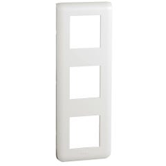 Plaque 3 postes verticale mosaïc blanc legrand 0