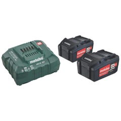Pack 2 Batteries 18 V 4 Ah Li-Power + chargeur rapide ASC 55 - METABO 0