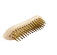 Brosse métallique à main fil laiton manche bois type violon pour brossage et nettoyage - 950400 TECNUM