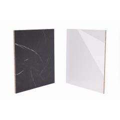 Crédence stratifié blanc brillant/Laval L.301,50 x l.63 cm ép.10 mm