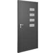PORTE ENTRÉE ALUMINIUM VALENCIA PLUS GRIS 215X90Droite