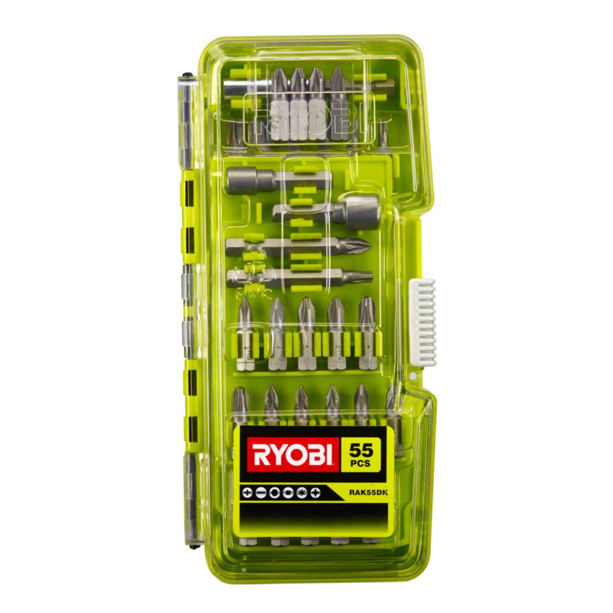 Perceuse visseuse sans fil  18V RYOBI + Accessoires 55 pcs + 2 Batteries 5+2AH R18DD3-252VTA55 3