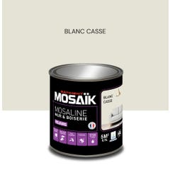 Peinture intérieure multi support acrylique velours blanc cassé 0,5 L Mosaline - MOSAIK 0