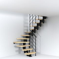 Escalier double quart tournant Gexi R 050 PVC Larg.75 cm